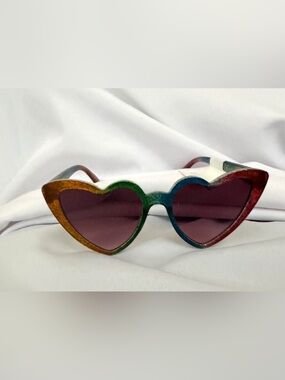 ban.do Rainbow Ombre Heart-Shaped Sunglasses